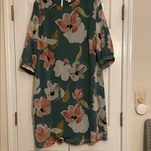 Floral AVA VIV Green Dress 1X